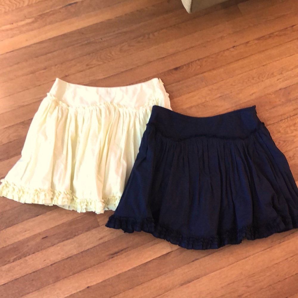 Ruffly Anthropologie Skirts